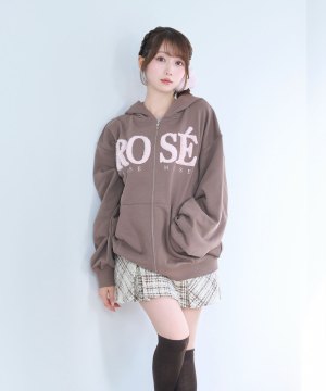 Fur logo zip hoodie