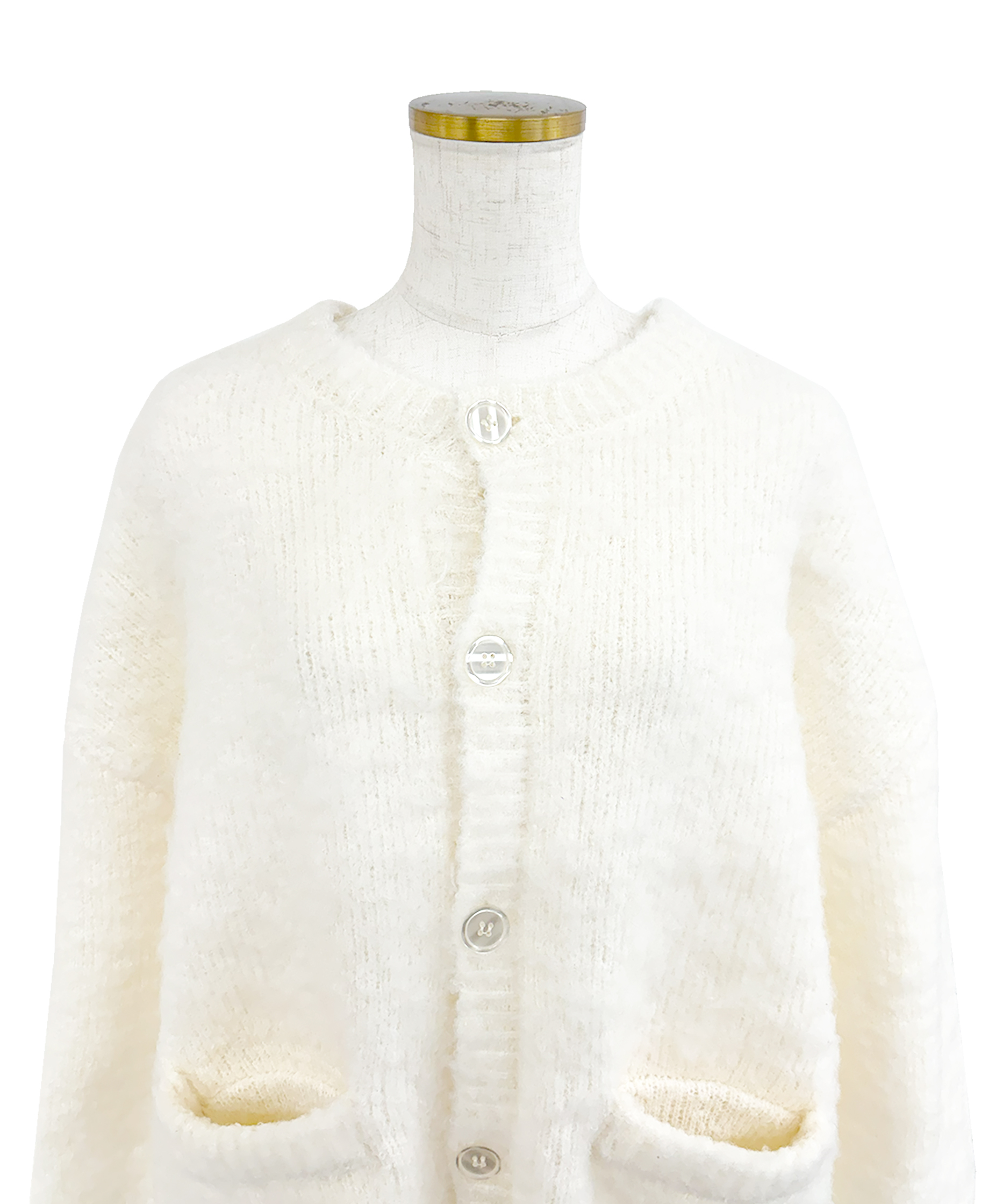トップス seyto Herringbone shaggy knit cardigan 2 Shaggy Knit Cardigan | boohoo CA