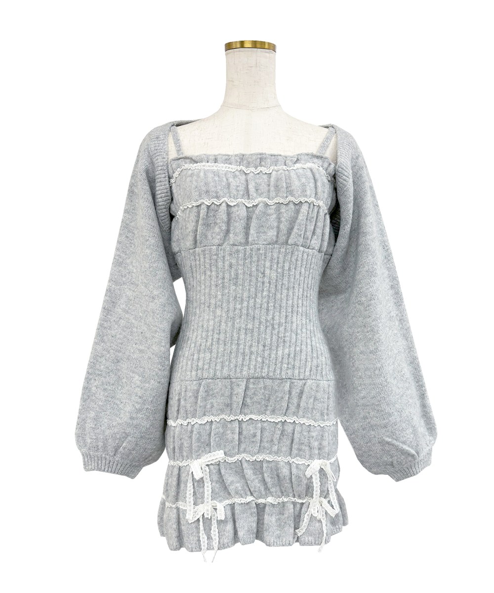Scrunch cami o/p cardie set