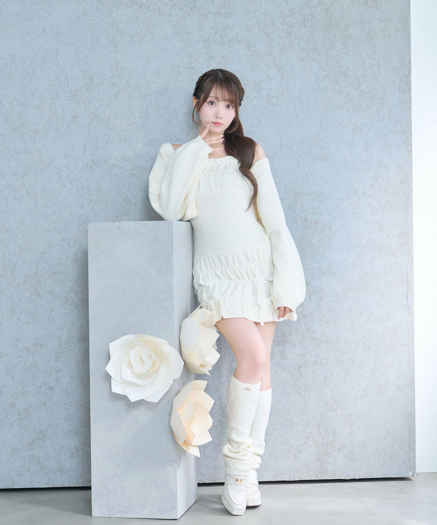 Scrunch cami o/p cardie set