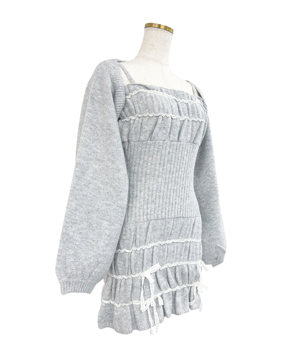 Scrunch cami o/p cardie set