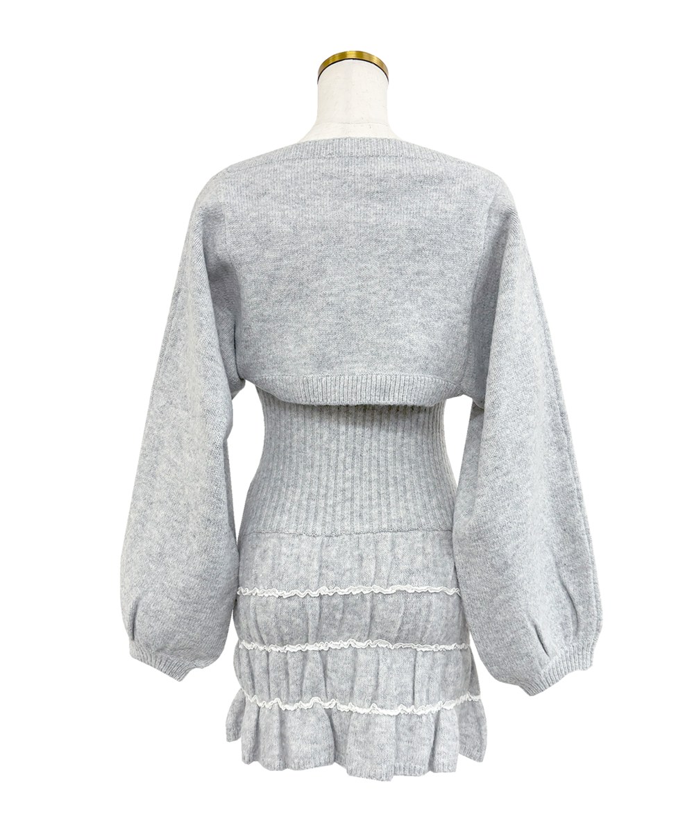 Scrunch cami o/p cardie set