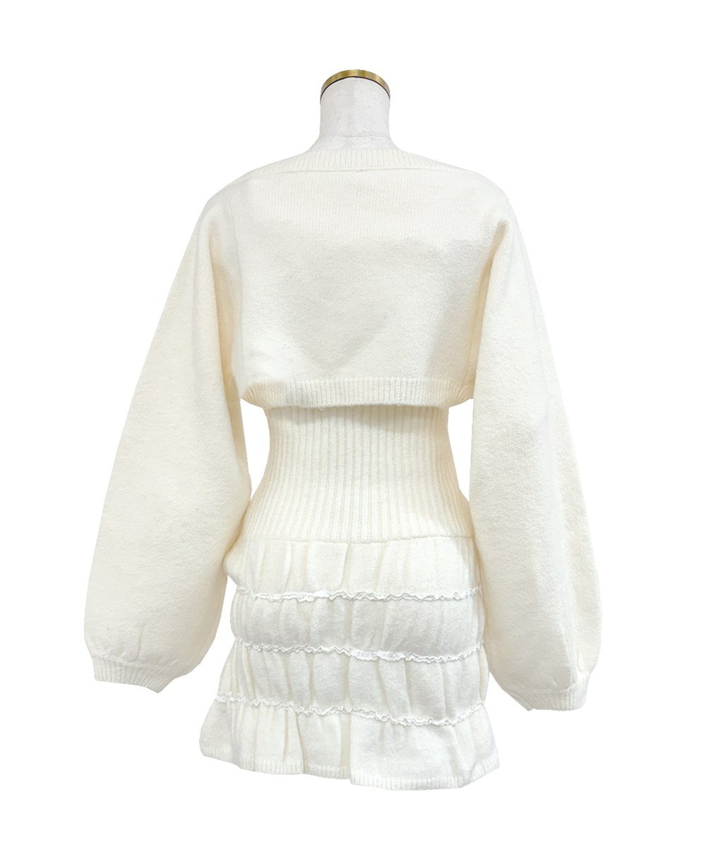 Scrunch cami o/p cardie set