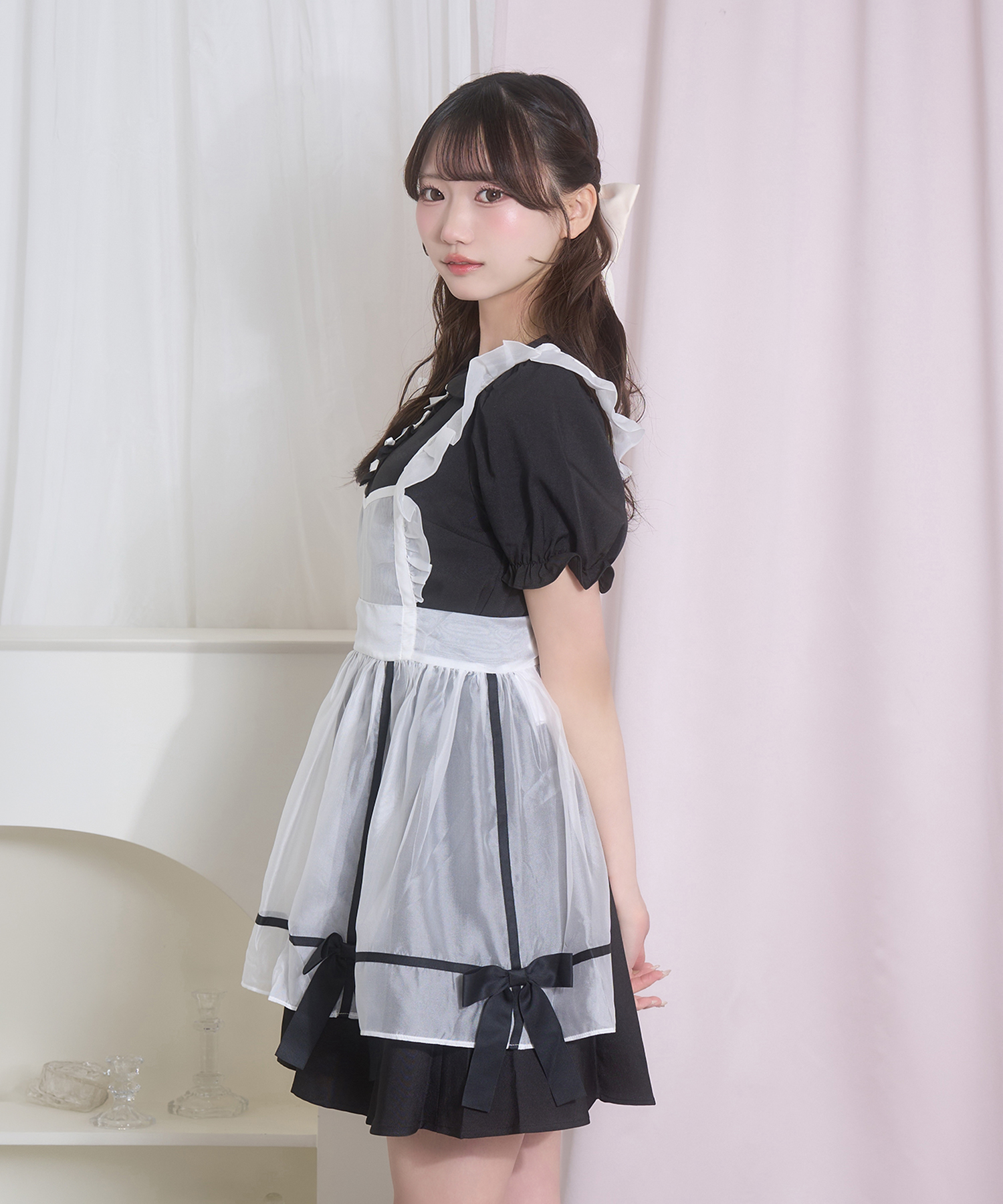 シアーエプロンセットワンピース