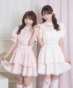 デコルテ開きレースジャンスカセット