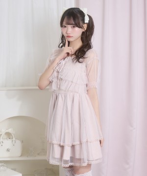 チュールガウンキャミワンピセット