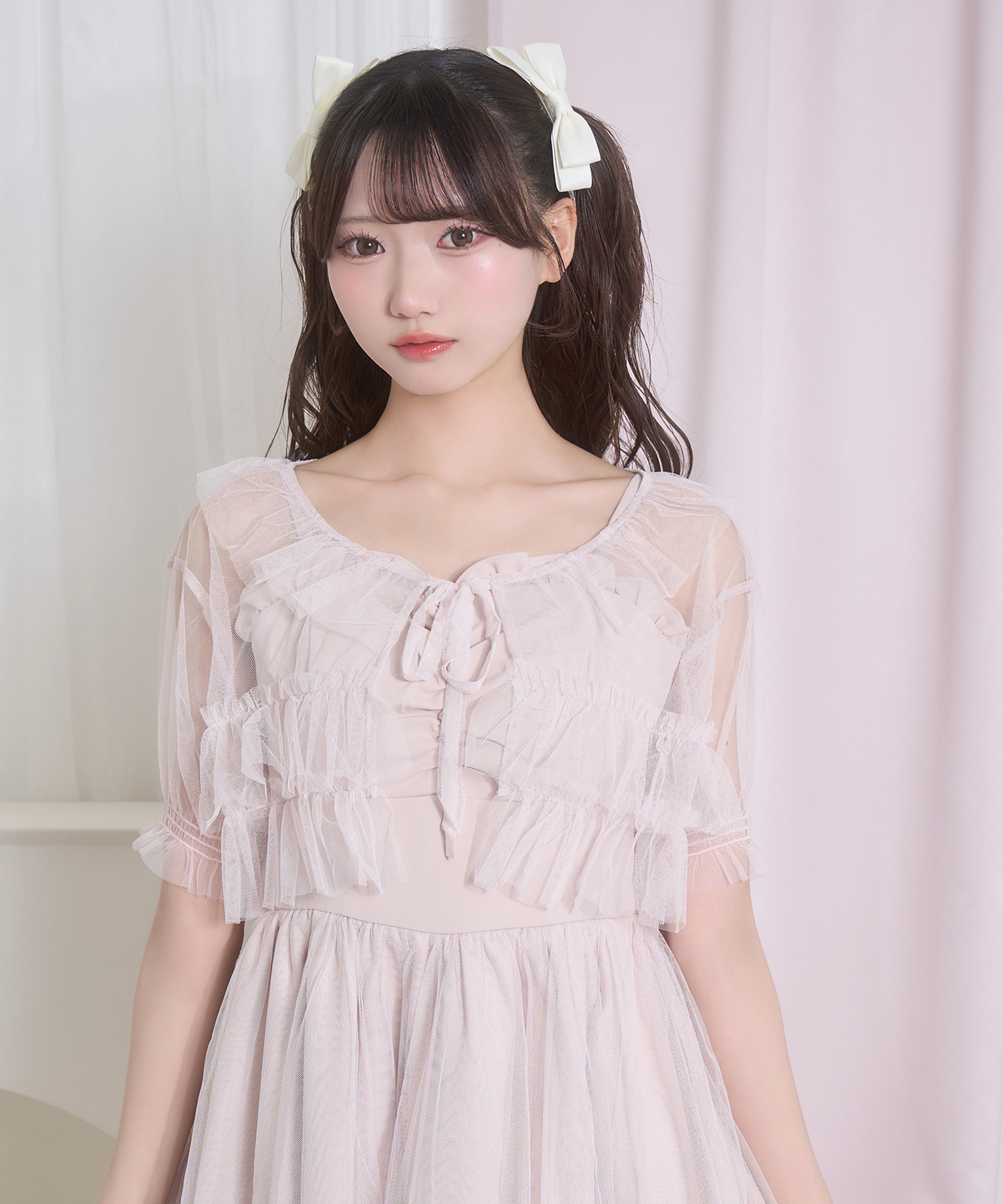 チュールガウンキャミワンピセット