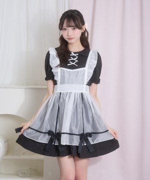 シアーエプロンセットワンピース