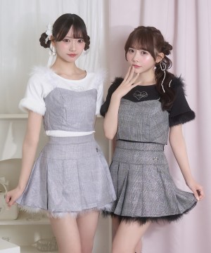 ポイントフェザーラメチェックセットアップ