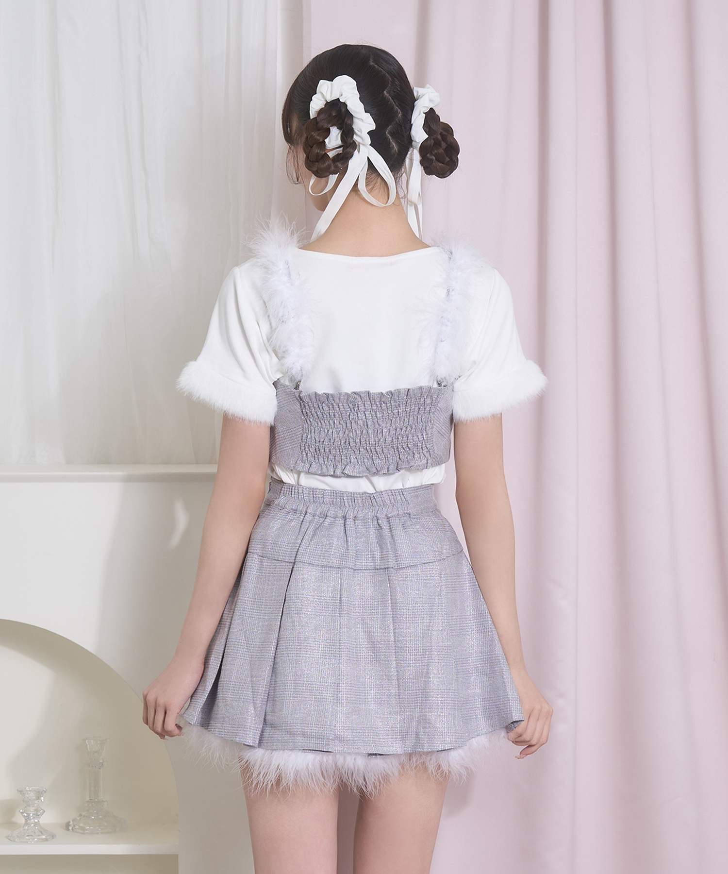 ポイントフェザーラメチェックセットアップ