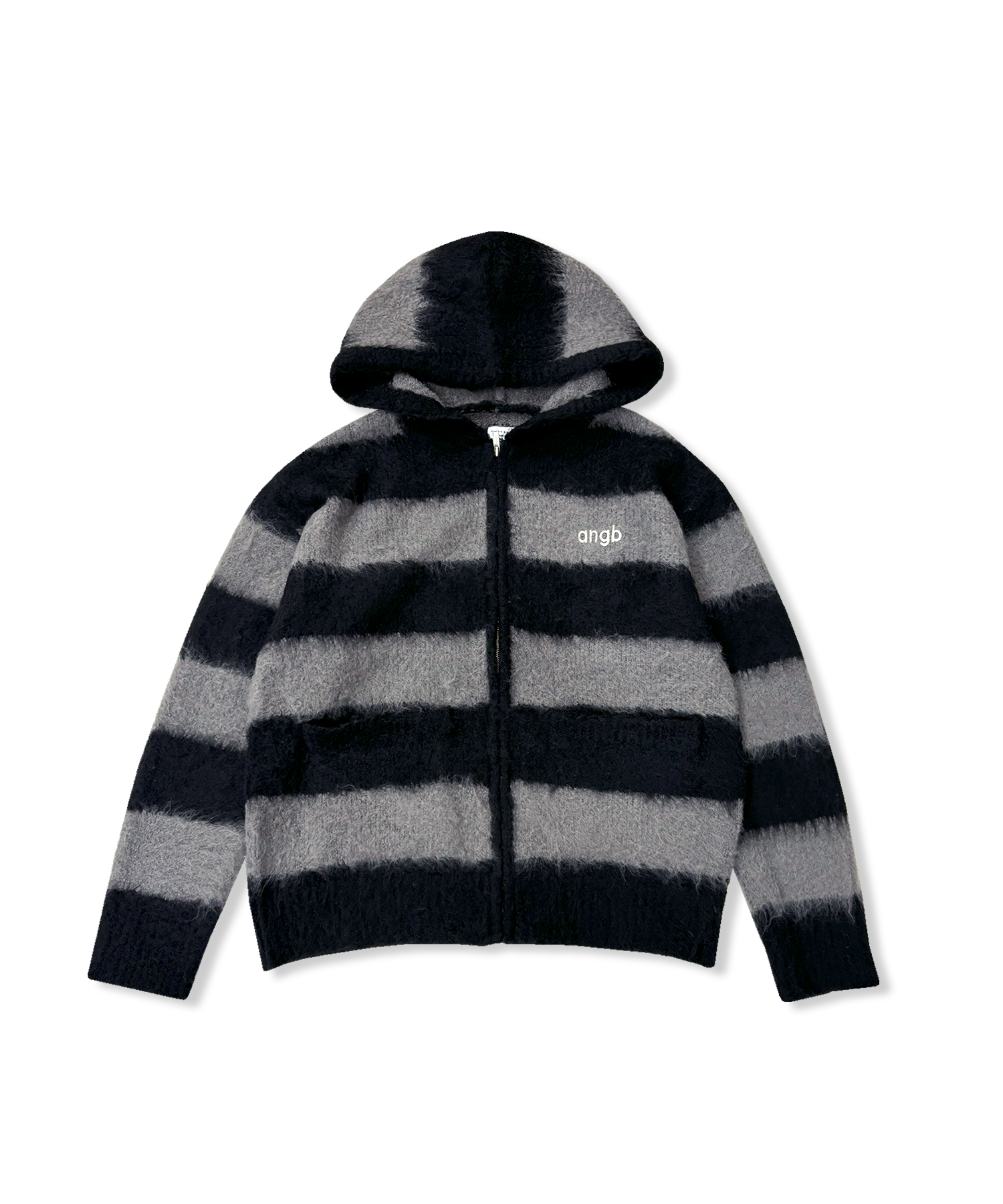 UNISEX ボーダーブークレフーディニット