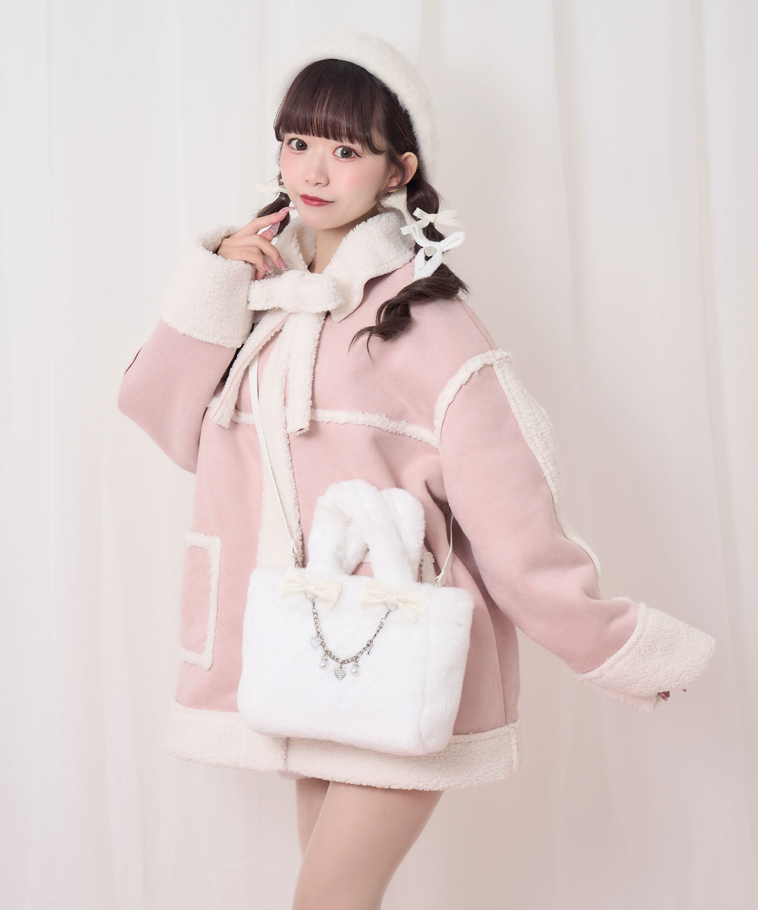 ダブルリボンエコファートートバッグ