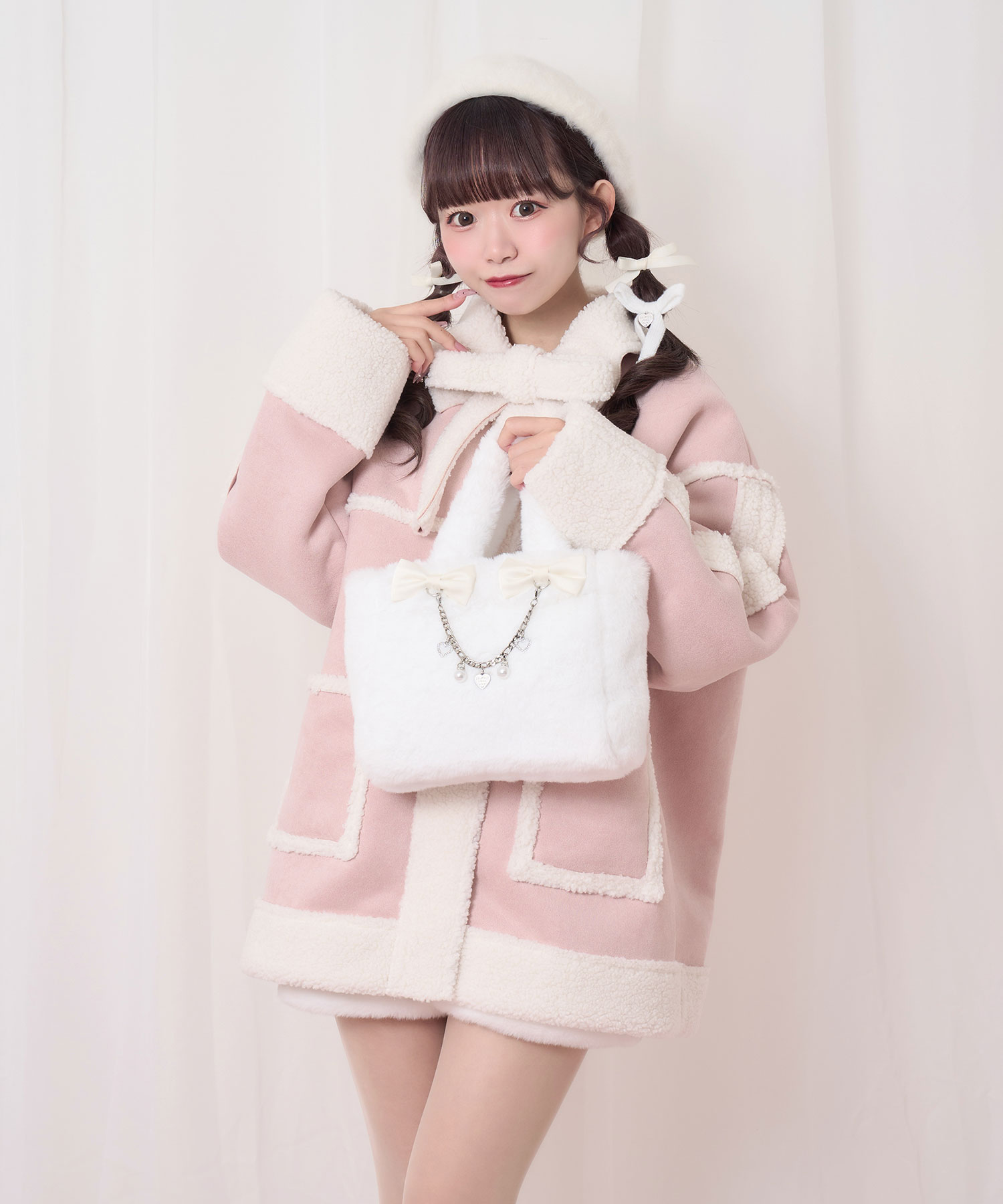 ダブルリボンエコファートートバッグ