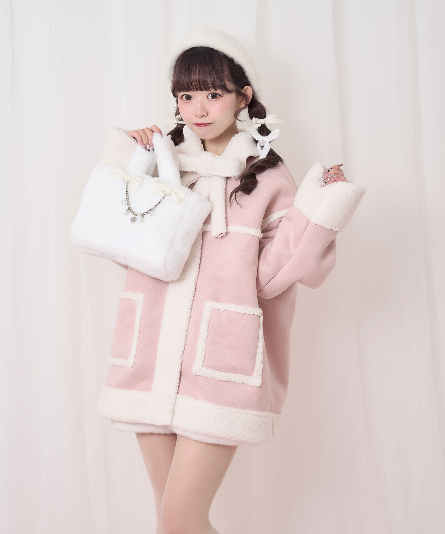 ダブルリボンエコファートートバッグ