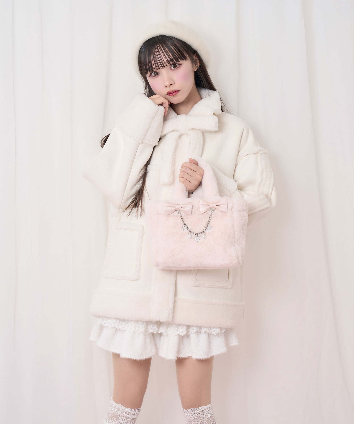 ダブルリボンエコファートートバッグ