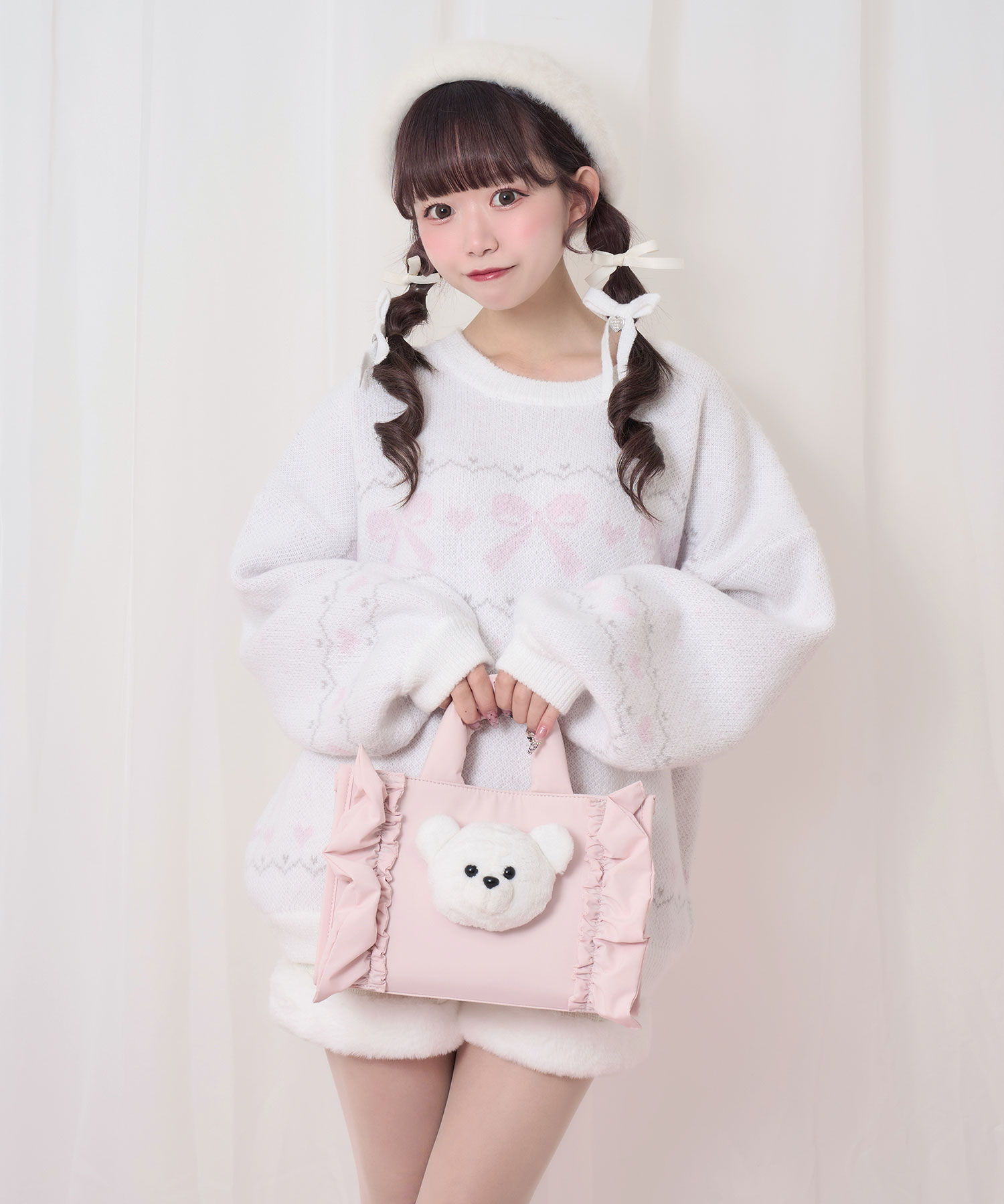 シナモンパッチフリルトートバッグ