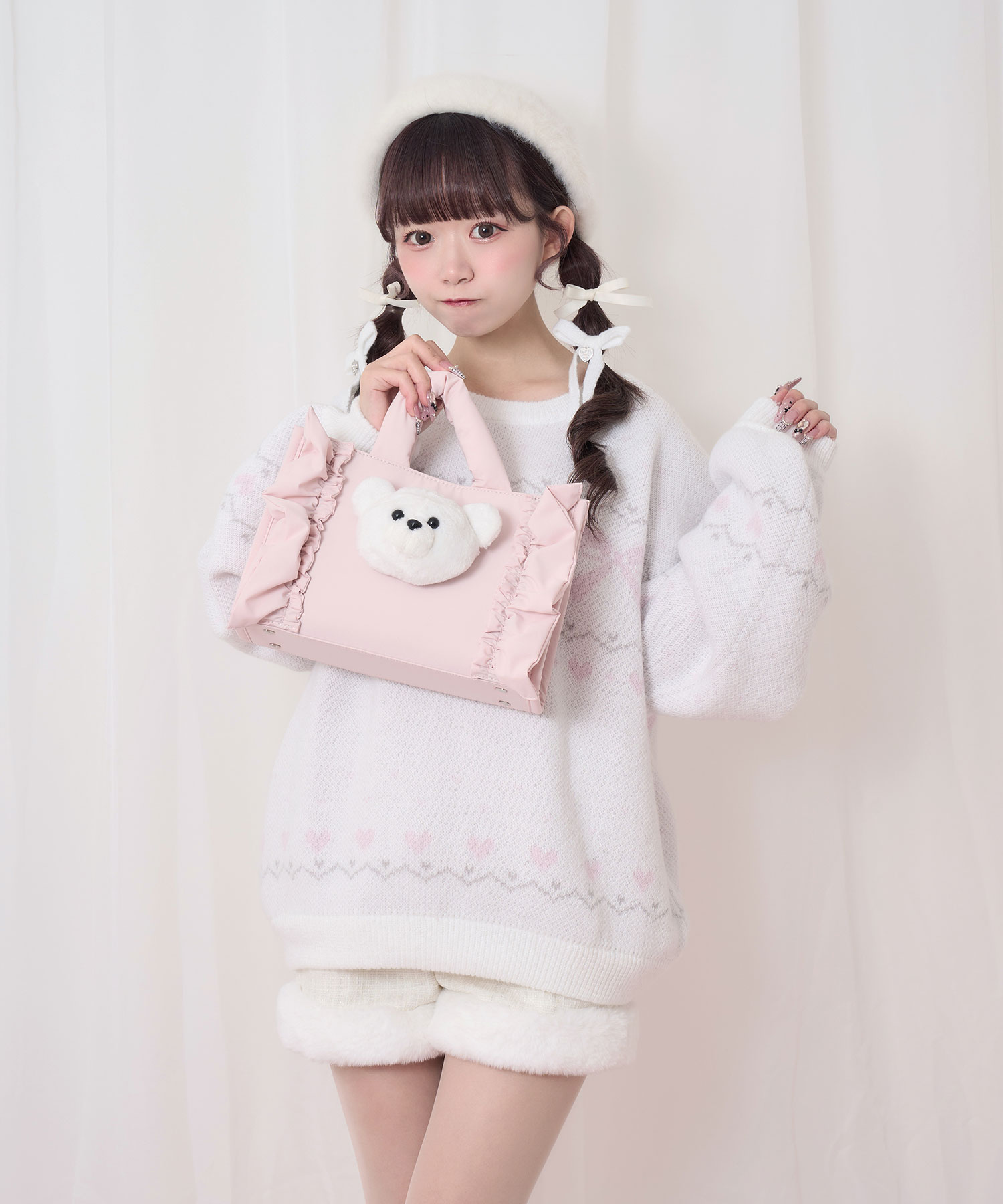 シナモンパッチフリルトートバッグ