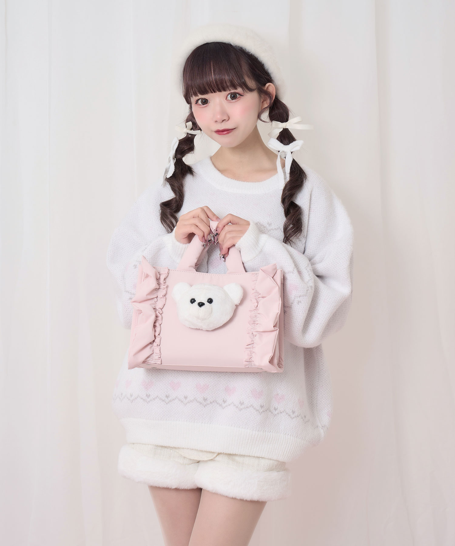 シナモンパッチフリルトートバッグ