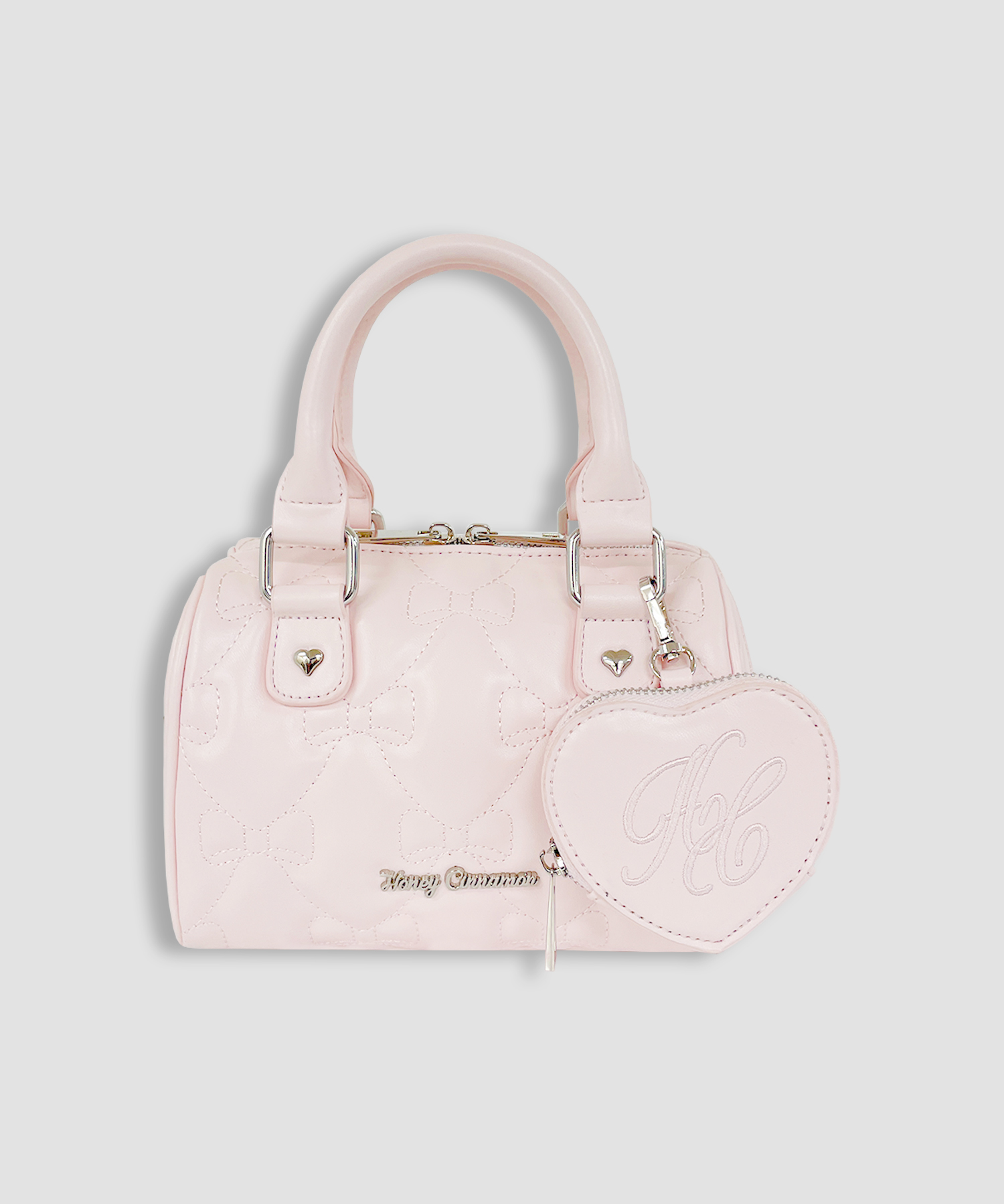 リボンキルティングミニボストンバッグ