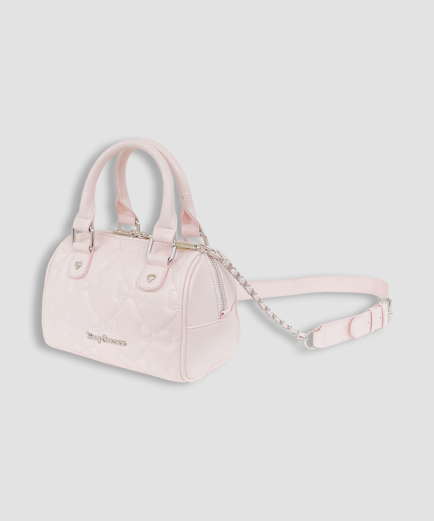 リボンキルティングミニボストンバッグ