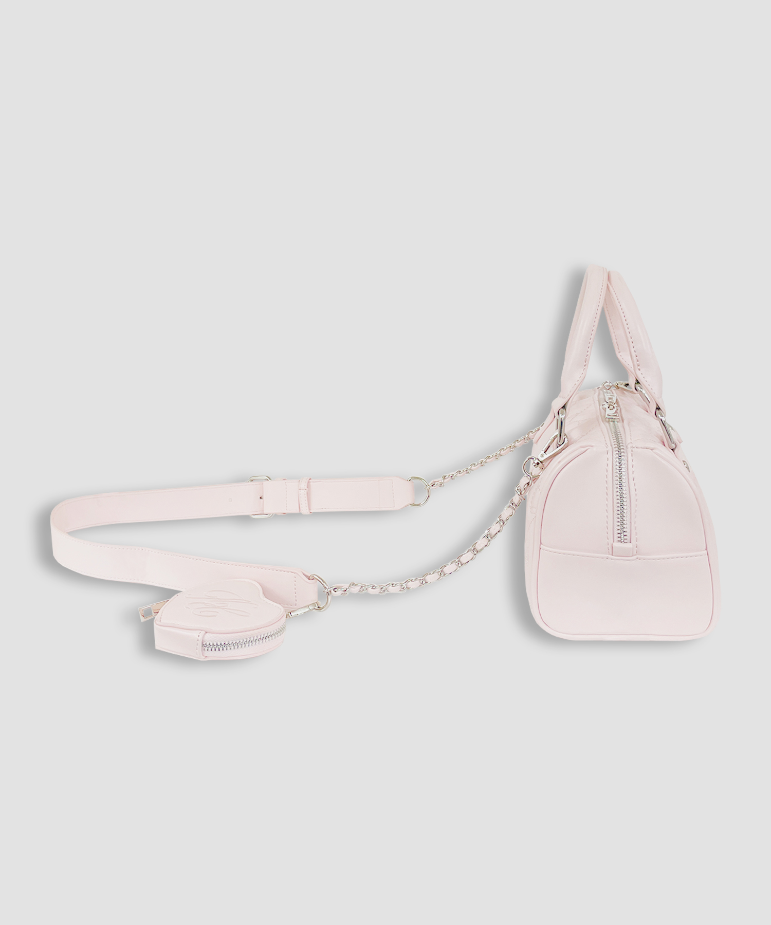 リボンキルティングミニボストンバッグ