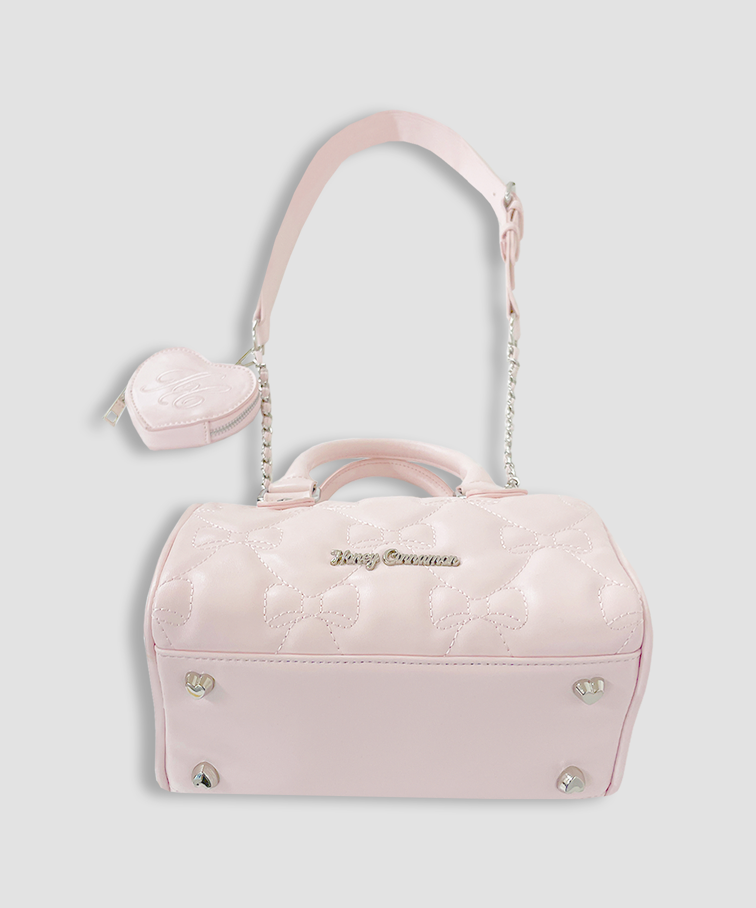 リボンキルティングミニボストンバッグ