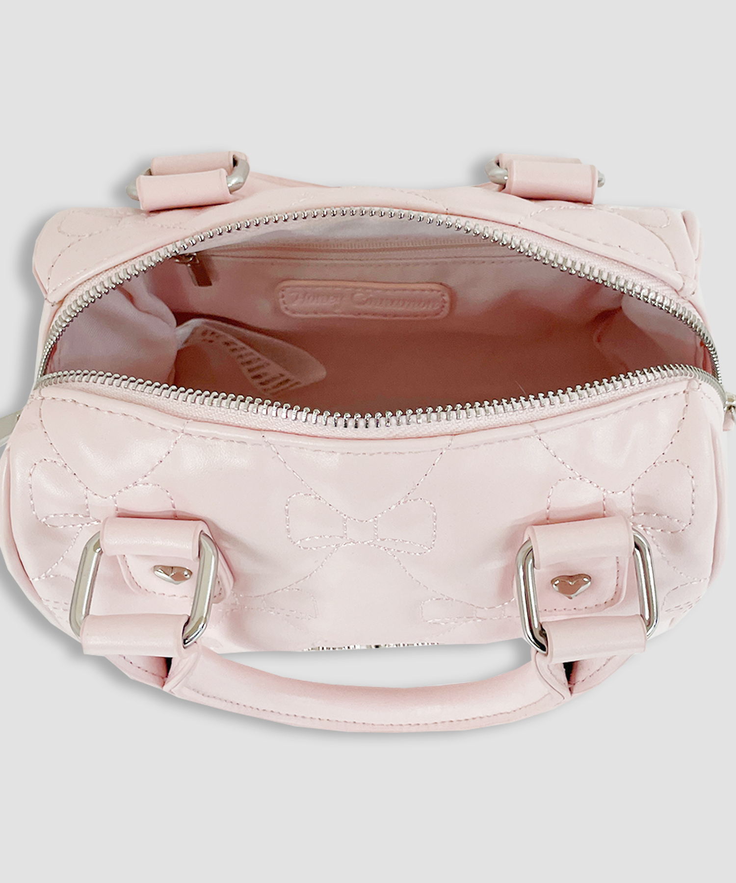 リボンキルティングミニボストンバッグ