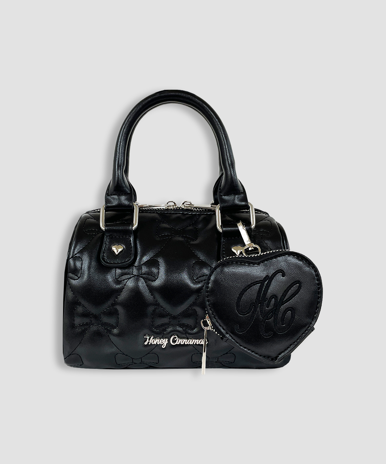 リボンキルティングミニボストンバッグ