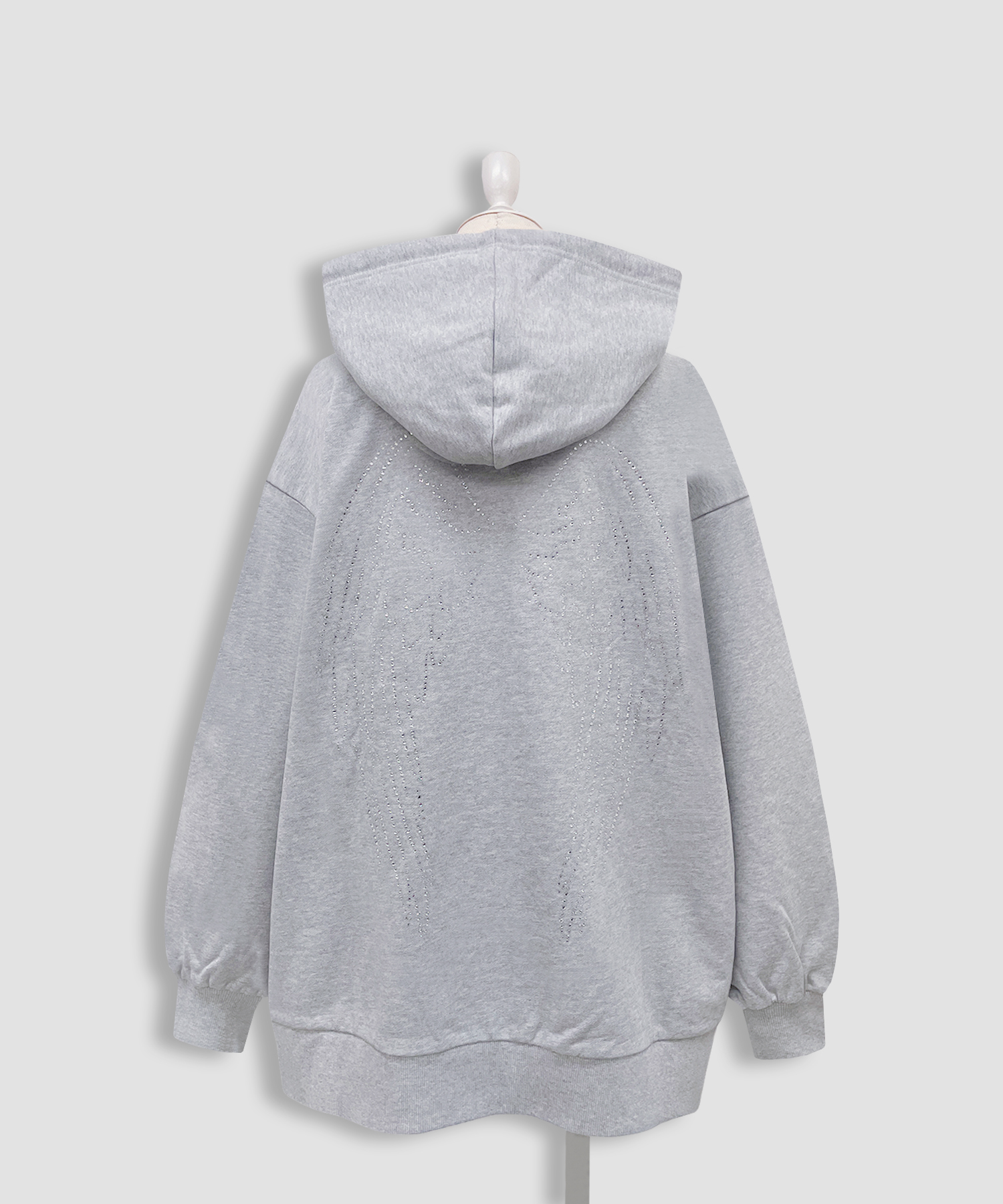 羽ビジュージップパーカー