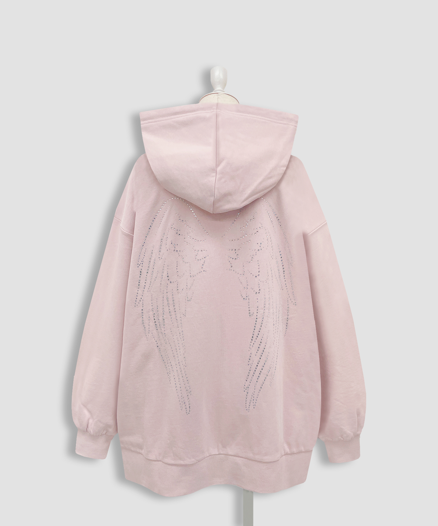 羽ビジュージップパーカー