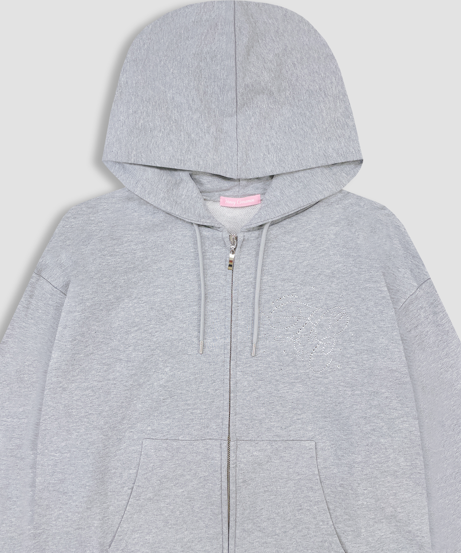 羽ビジュージップパーカー