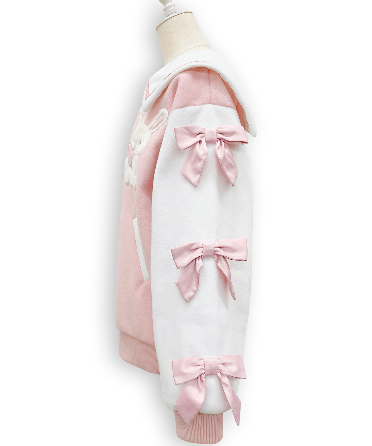 袖リボンハニーちゃんアップリケスタジャン – BUNNY APARTMENT