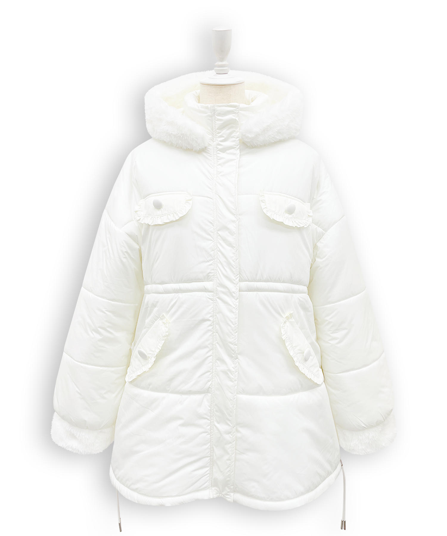 ポイントエコファー中綿フードジャケット