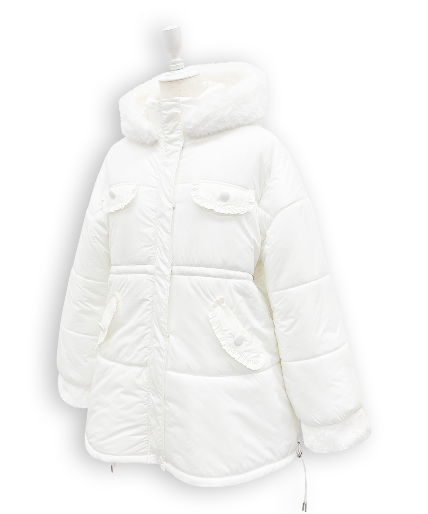 ポイントエコファー中綿フードジャケット