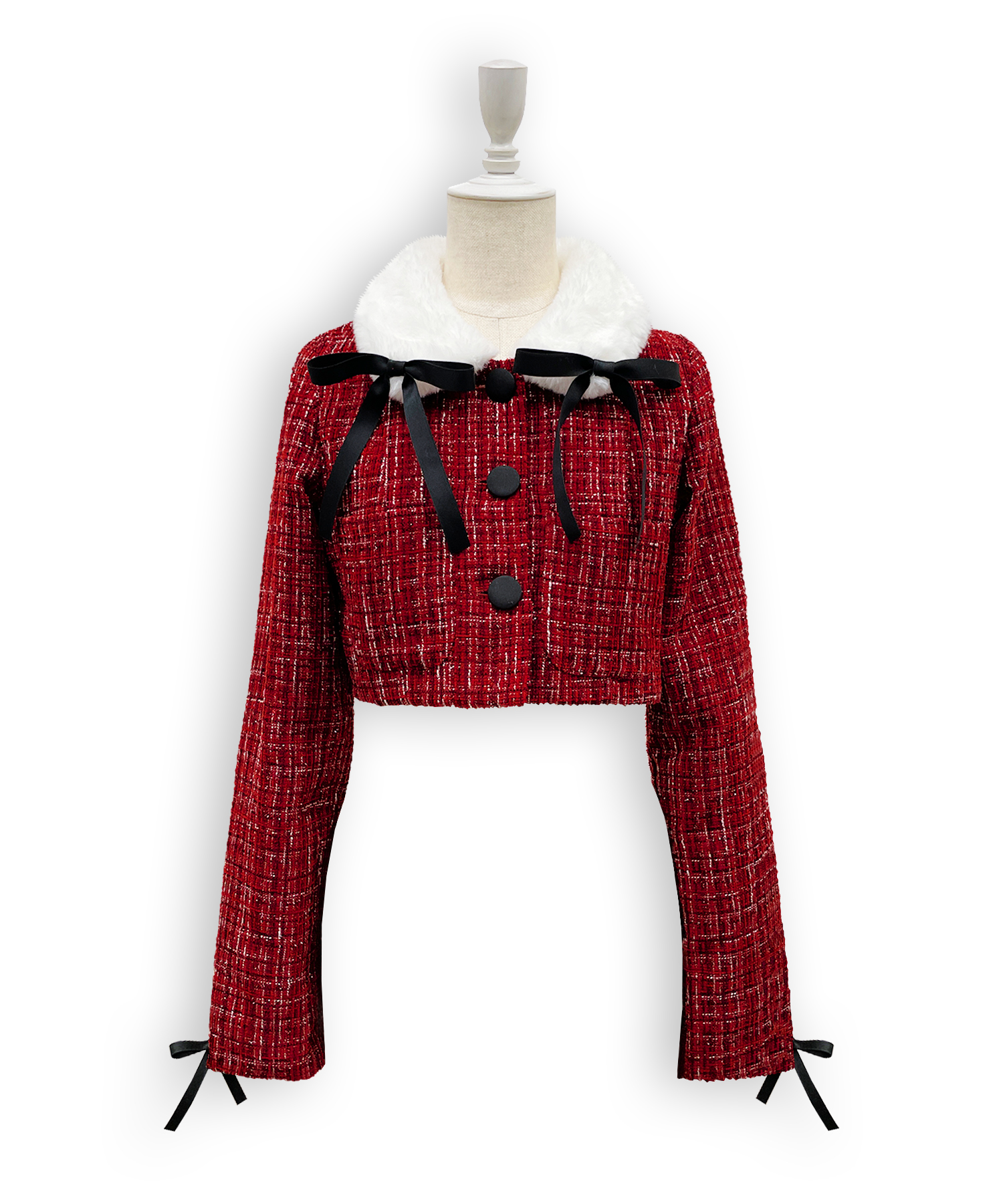 ツイードファーショートジャケット