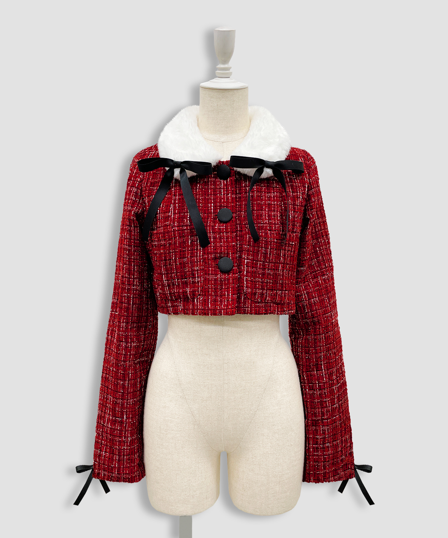 ツイードファーショートジャケット