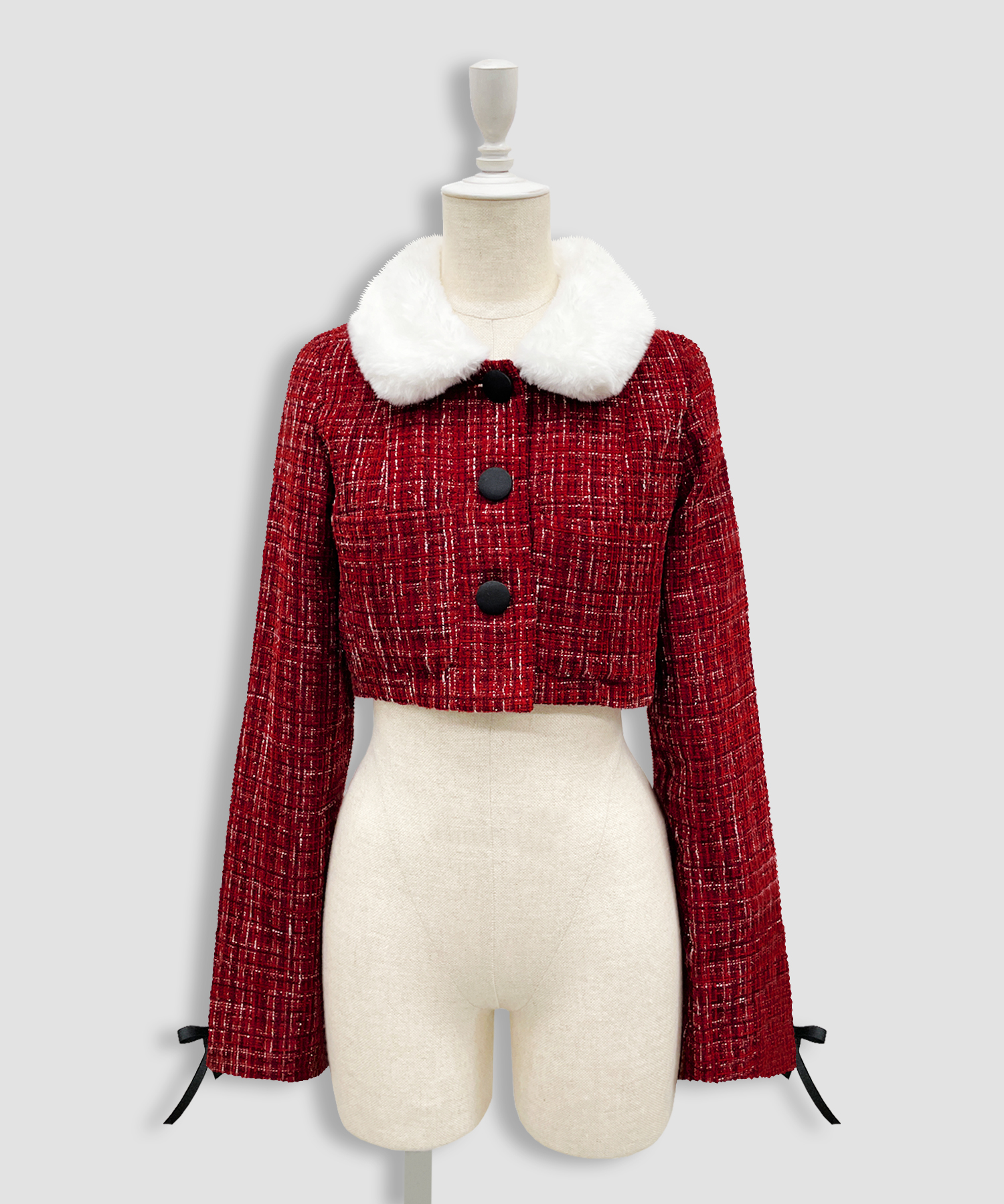 ツイードファーショートジャケット