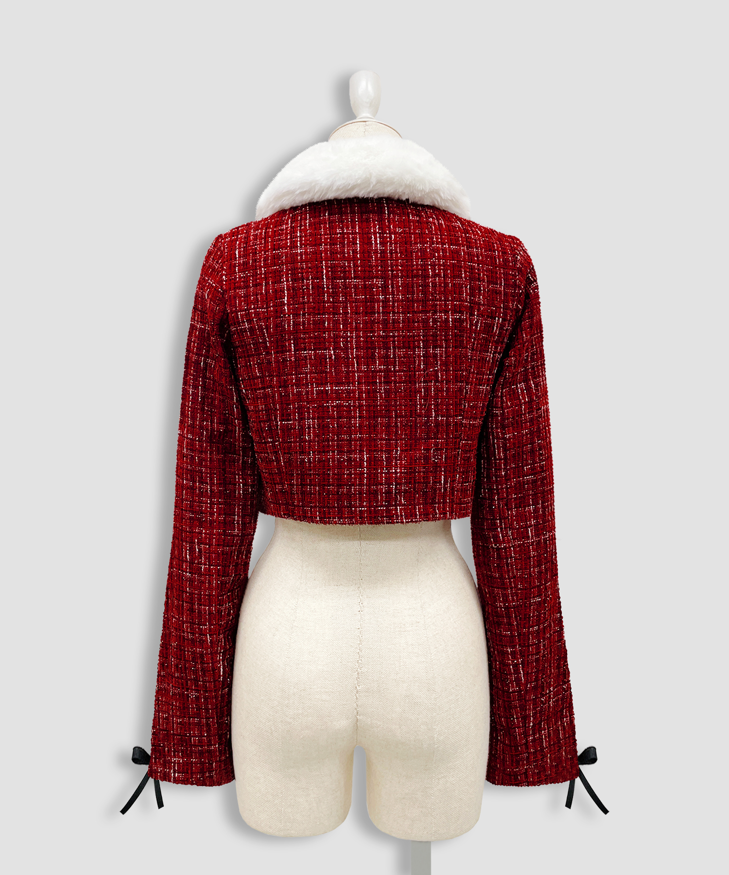 ツイードファーショートジャケット