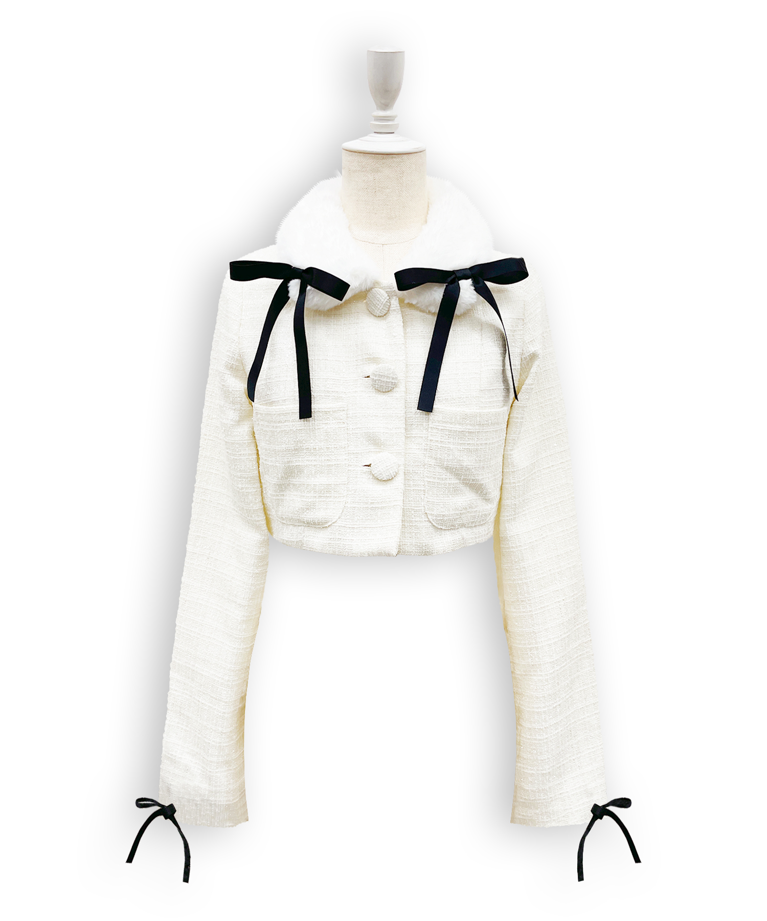 ツイードファーショートジャケット