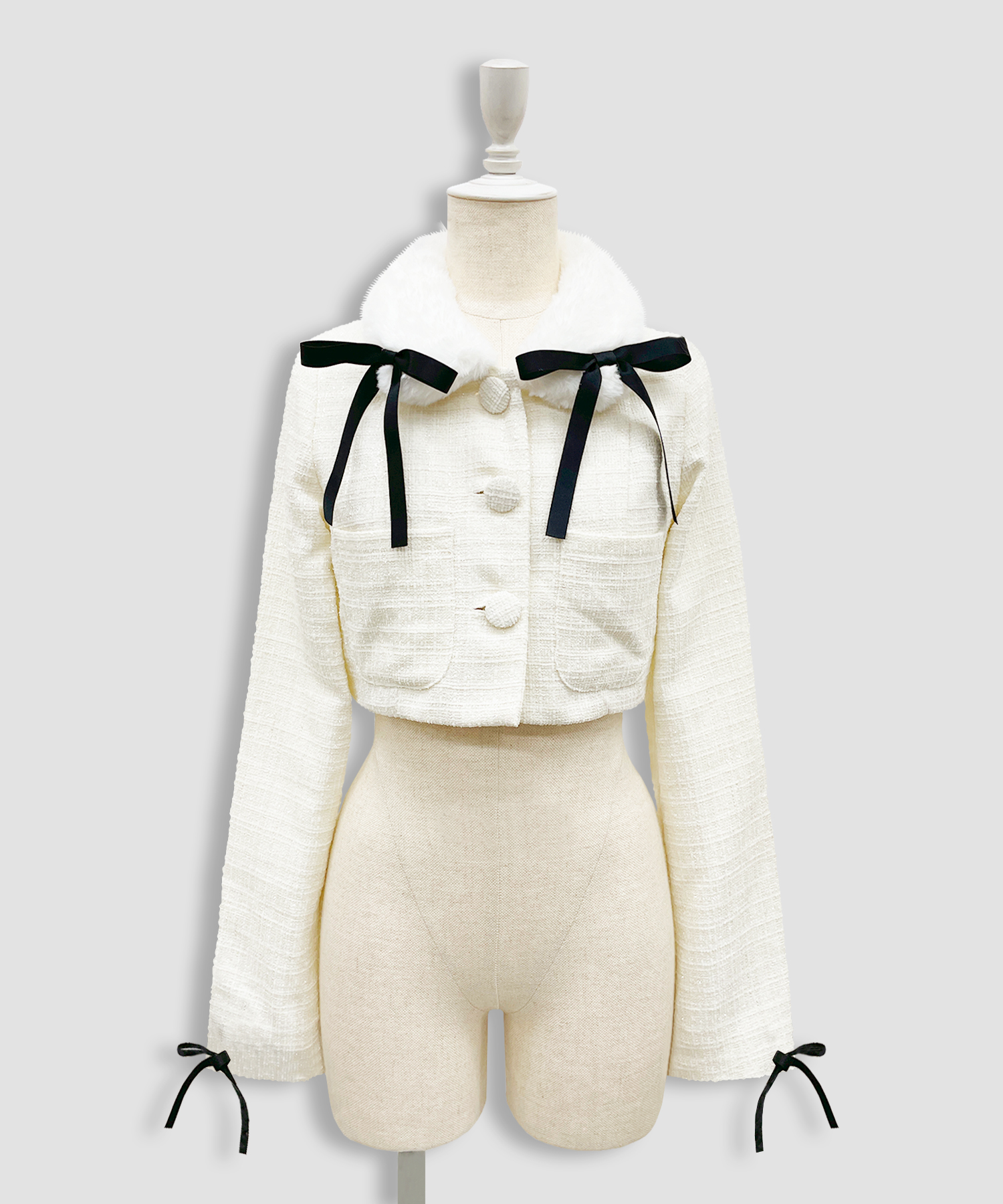 ツイードファーショートジャケット