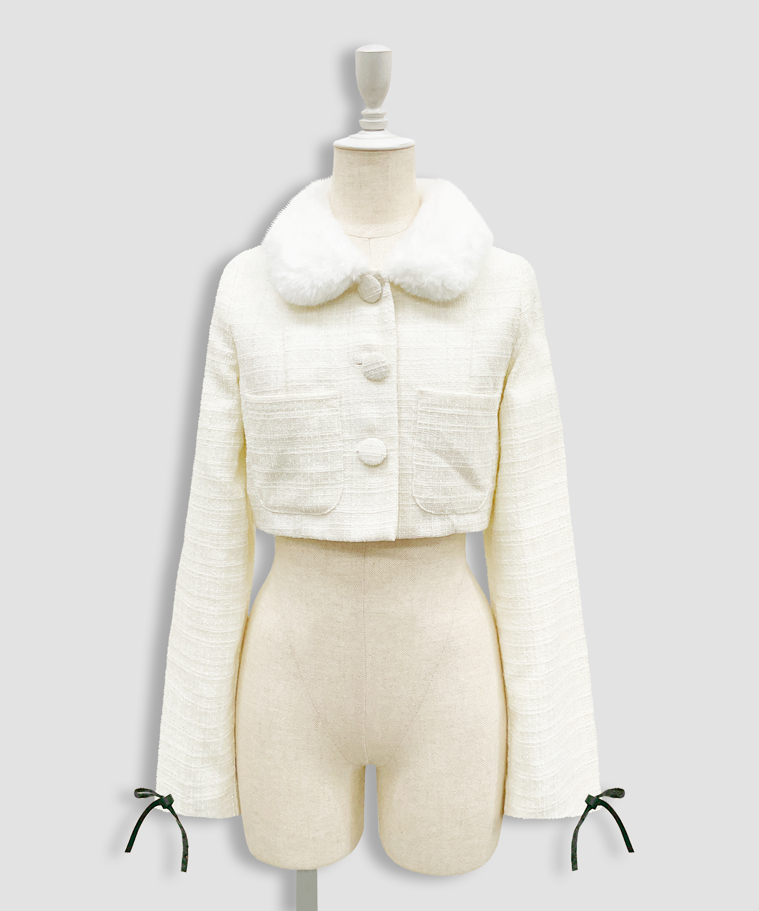 ツイードファーショートジャケット