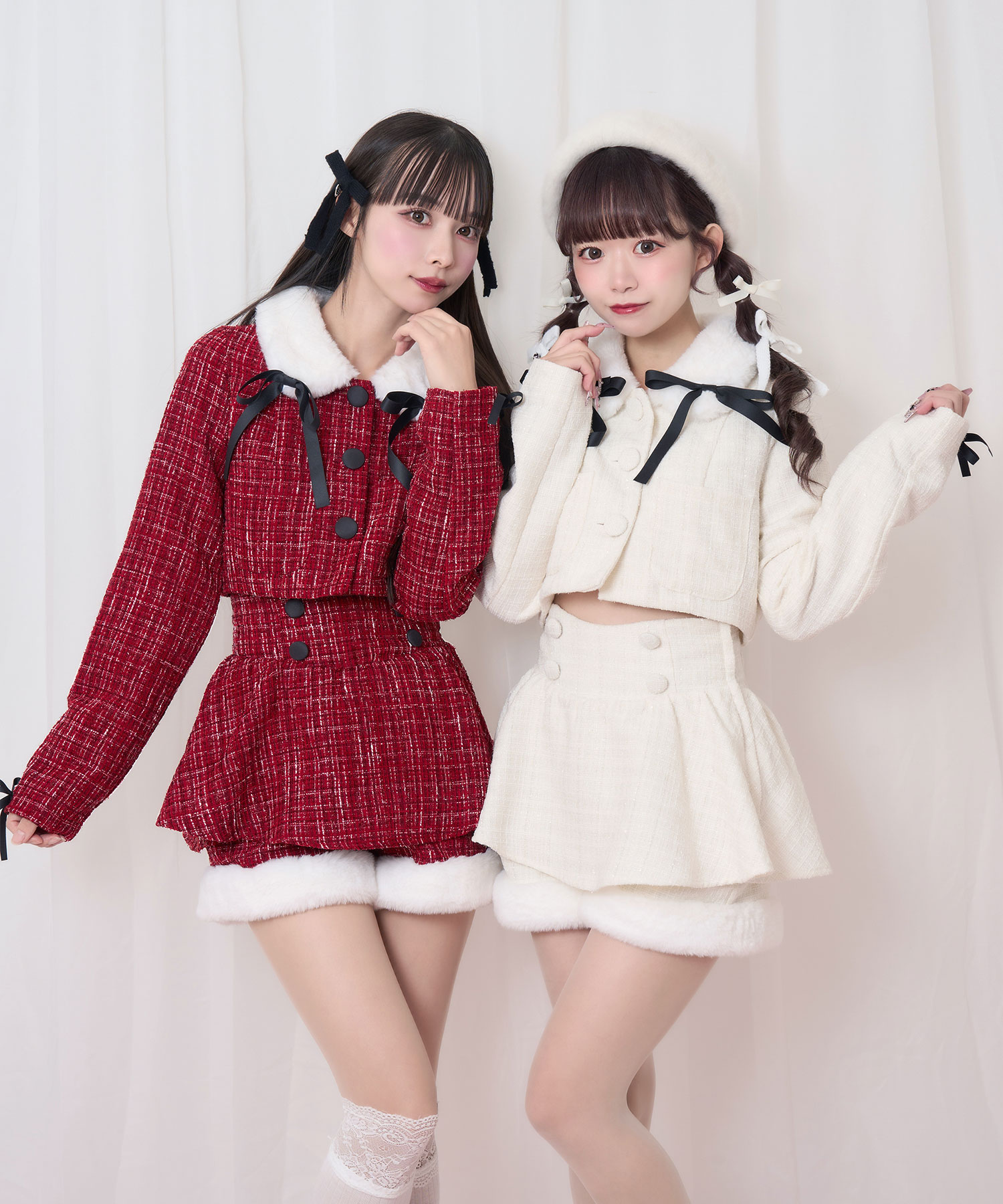 ツイードファーショートジャケット