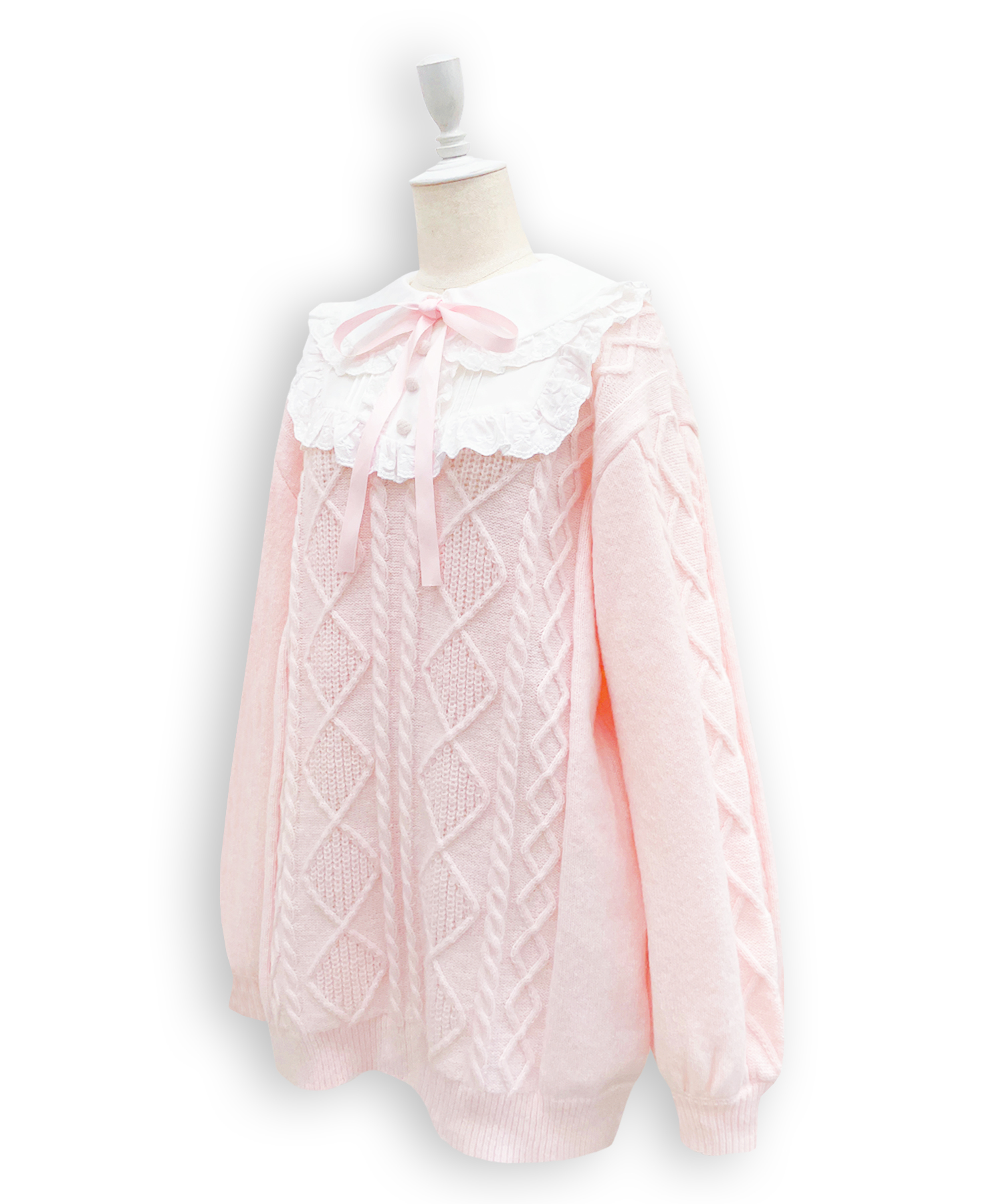 配色ヨークコットンレースニットワンピース – BUNNY APARTMENT