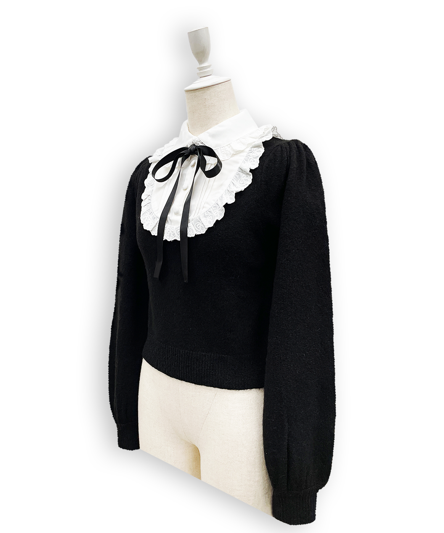 ヨーク切替コットンレースニットトップス – BUNNY APARTMENT