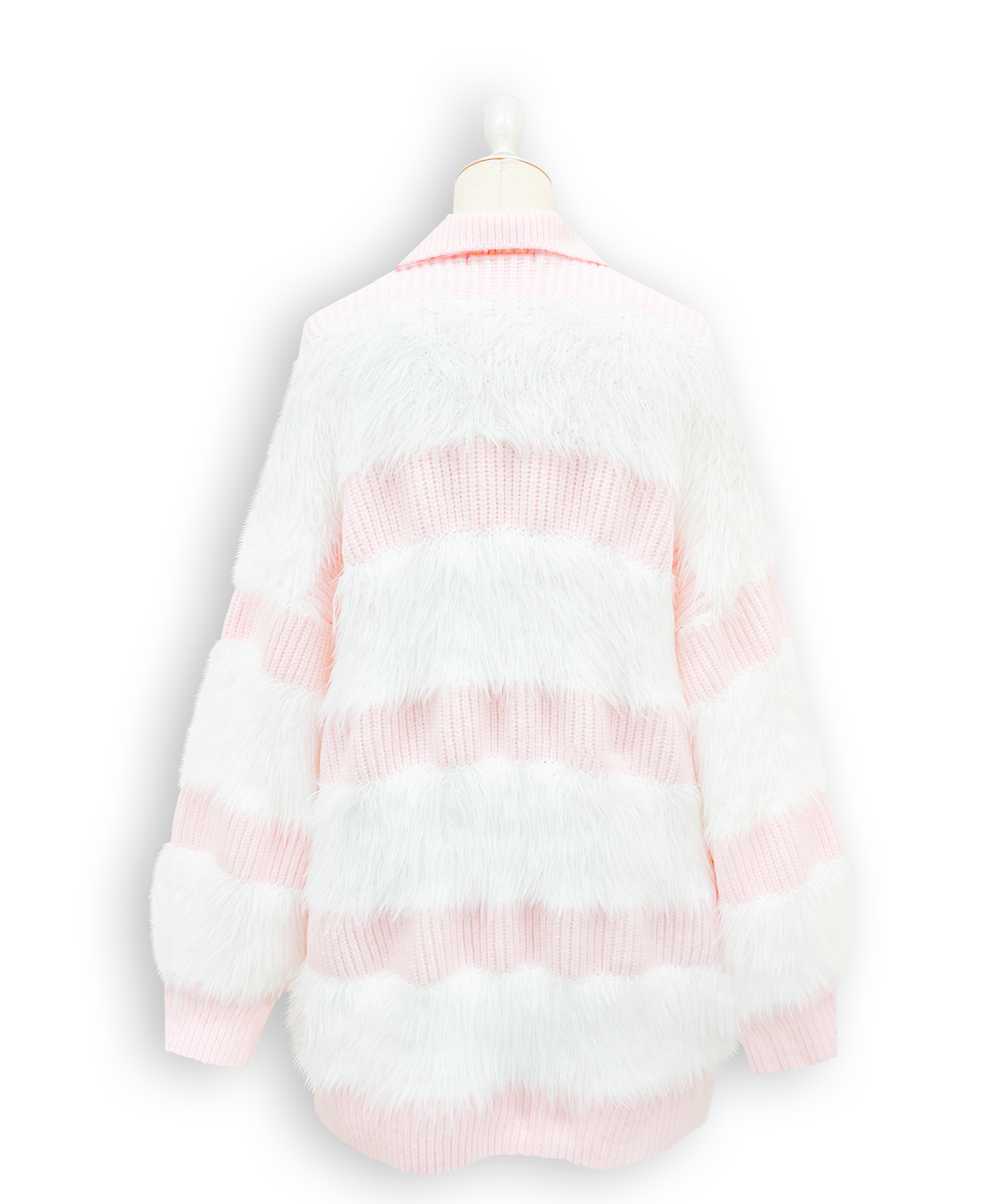 襟付きボーダーニットワンピ