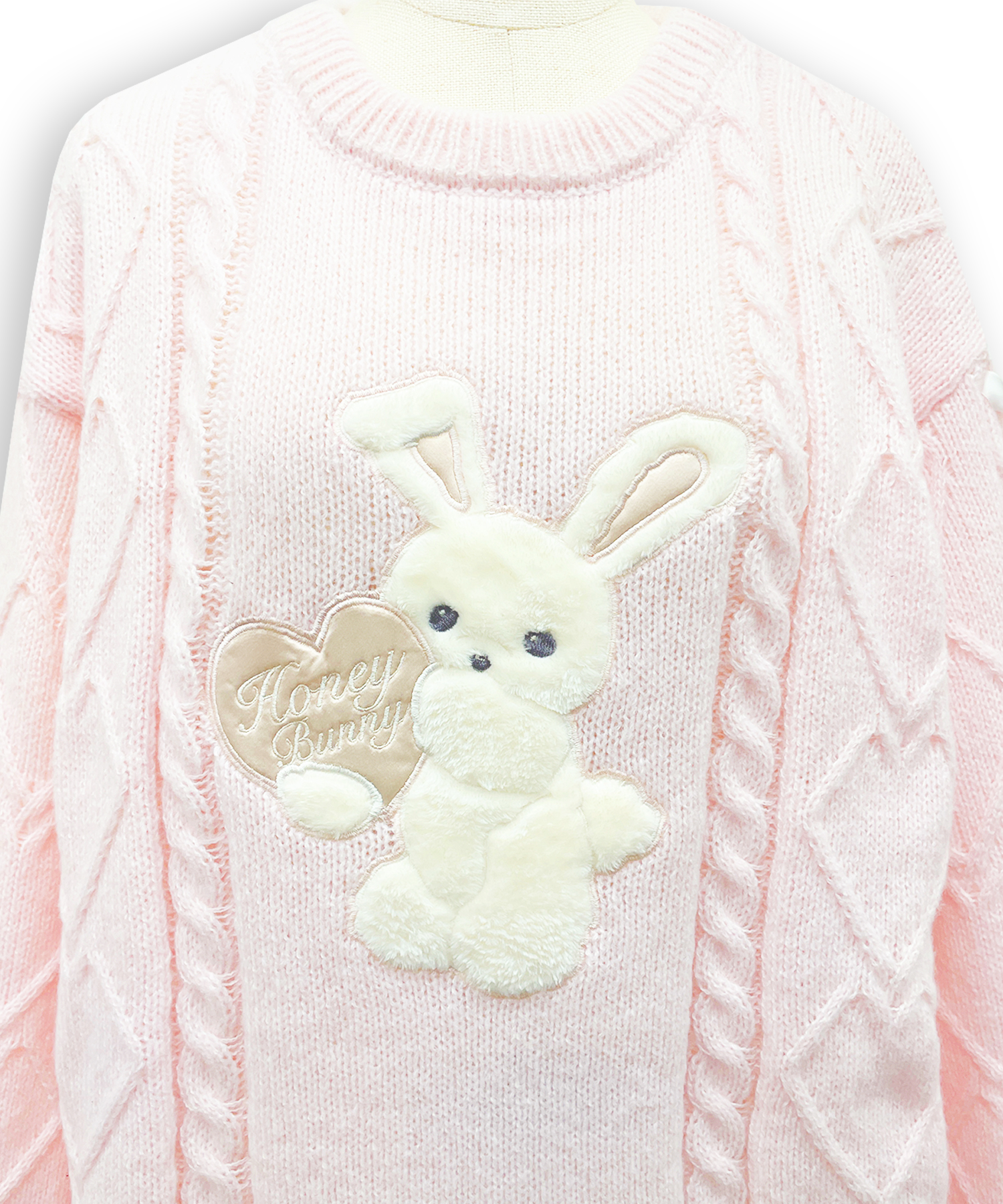 ハニーアップリケニットワンピース