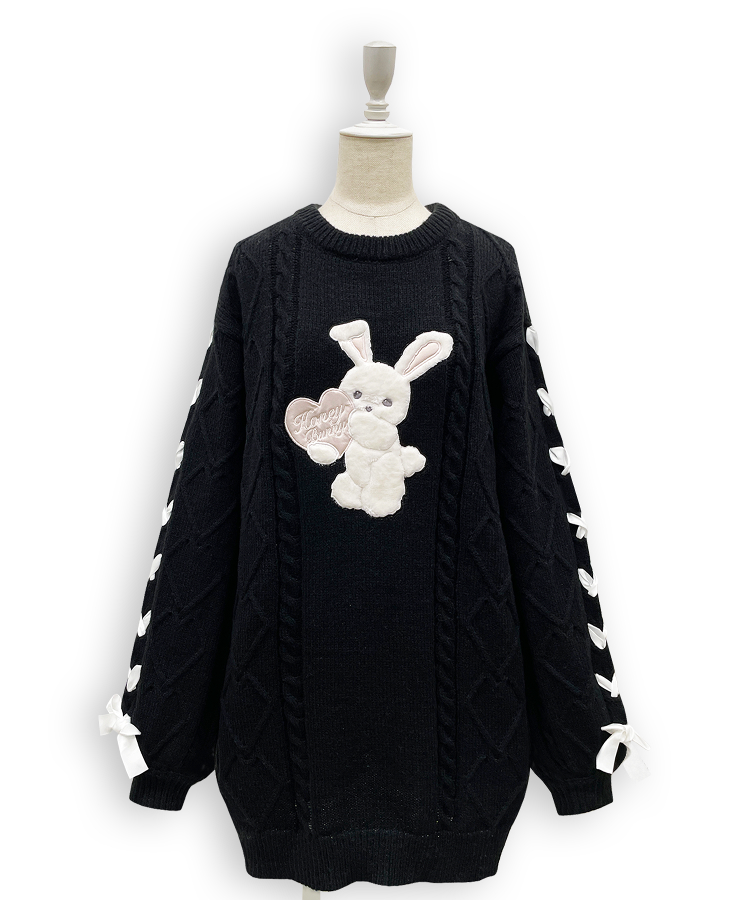 ハニーアップリケニットワンピース