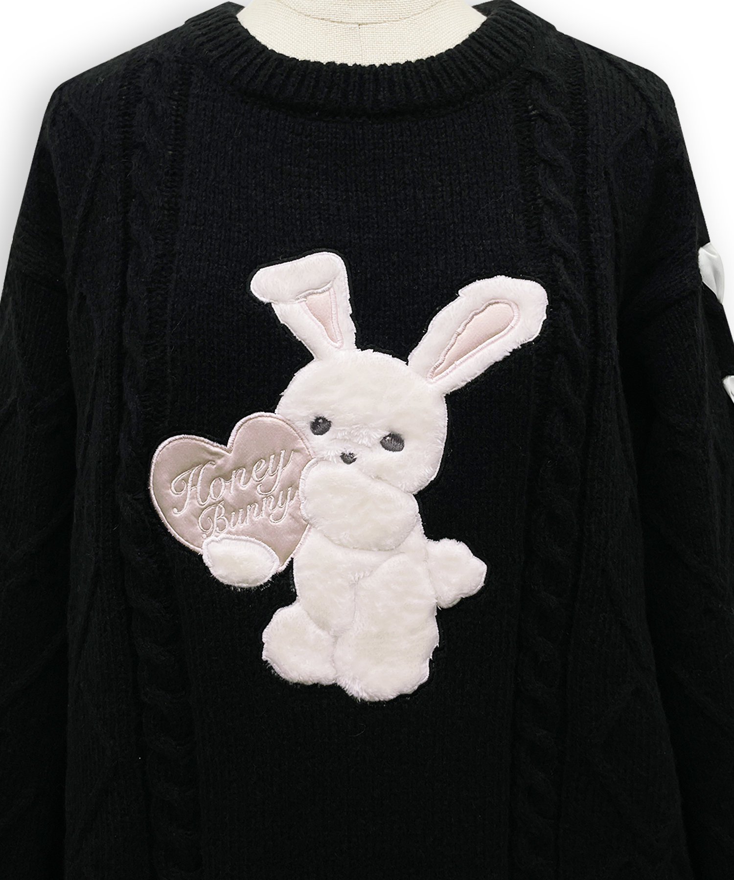 ハニーアップリケニットワンピース