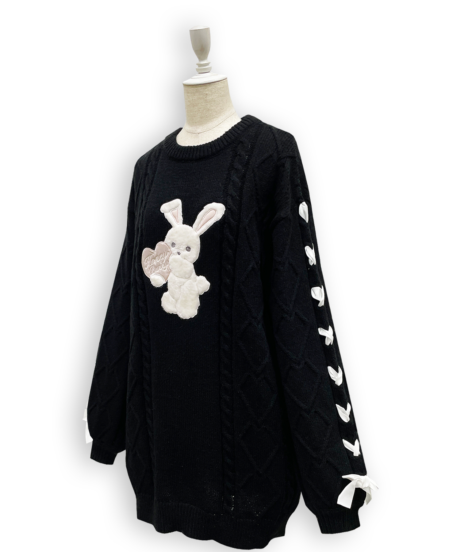 ハニーアップリケニットワンピース