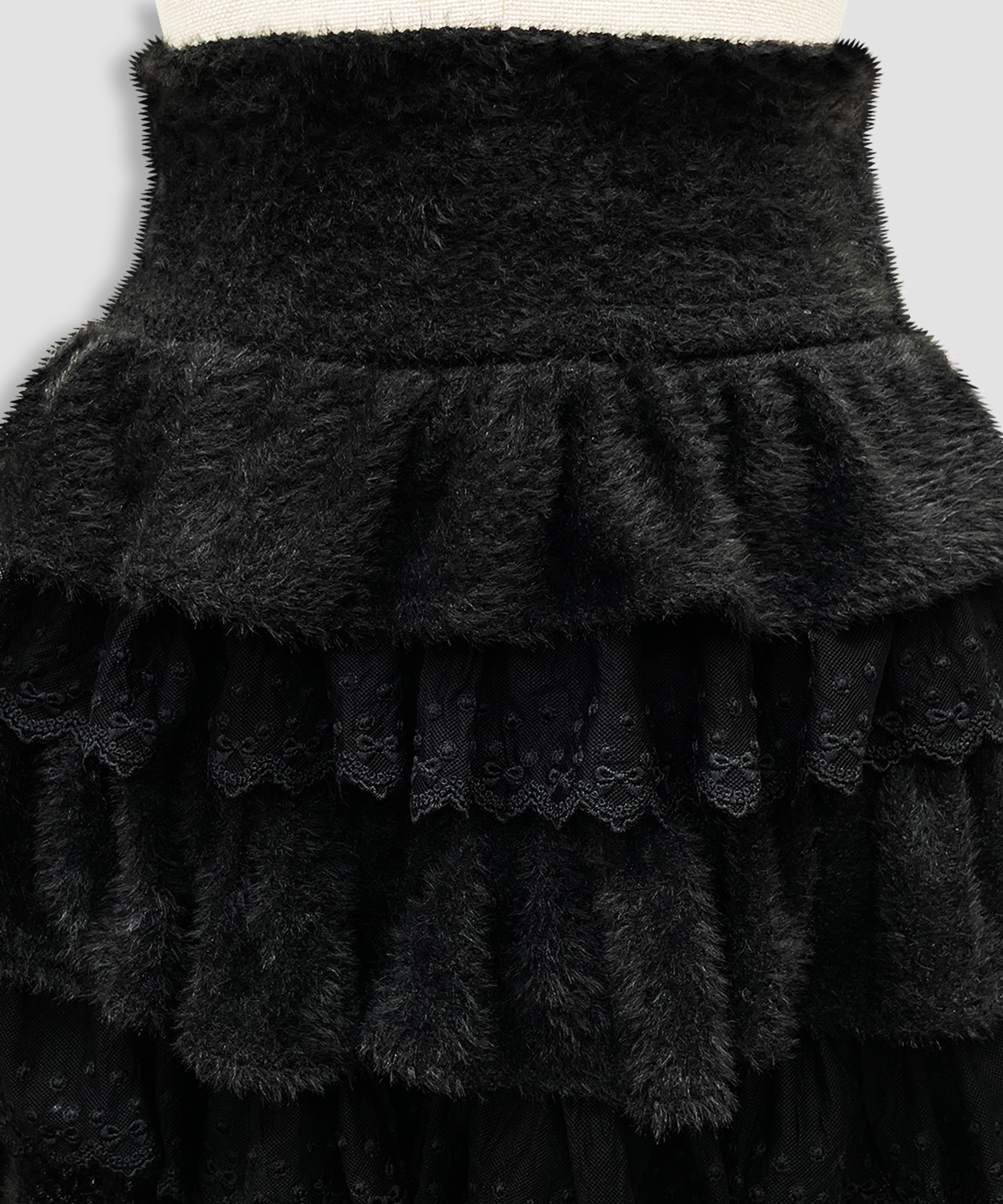 ポイントレースティアードスカート